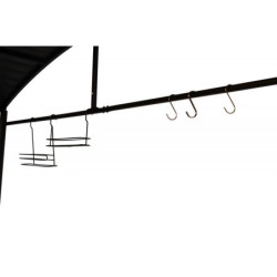 Abri pour barbecue 3,94m² Habrita double toit en acier galvanisé