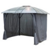 Gloriette alu anthracite avec rideaux et polycarbonate HABRITA 10,80m²