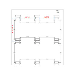 Carport double en aluminium laqué blanc et polycarbonate 6mm X-METAL