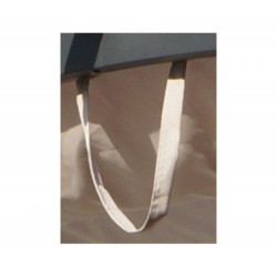 Pergola arche 11,22m² HABRITA alu/acier gris + toile d'ombrage écru