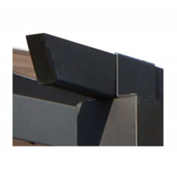 Pergola arche 11,22m² HABRITA alu/acier gris + toile d'ombrage écru