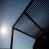 Pergola bioclimatique 10,80m² alu + toit avec lames ovales HABRITA