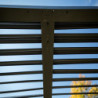Pergola bioclimatique 10,80m² alu + toit avec lames ovales HABRITA