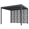 Pergola bioclimatique 10,80m² alu avec 5 panneaux moucharabieh HABRITA
