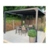 Pergola bioclimatique 10,80m² alu avec 5 panneaux moucharabieh HABRITA