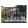 Pergola bioclimatique 10,80m² alu avec 5 panneaux moucharabieh HABRITA