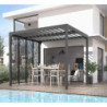 4 panneaux moucharabieh pergola bioclimatique 10,80m² HABRITA côté 3m