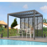 5 panneaux moucharabieh pergola bioclimatique alu HABRITA côté 3,60m