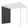 Rideau store PVC gris pour pergola bioclimatique alu 10,80m² HABRITA