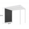 Rideau store PVC gris pour pergola bioclimatique alu 10,80m² HABRITA