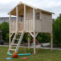 Cabane enfants en bois sur pilotis TRADITIONAL 3,42m² - SOLID
