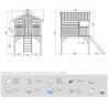 Cabane enfants en bois sur pilotis TRADITIONAL 3,42m² - SOLID