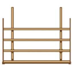 Extension en bois imprégné pour carport modulable 3x5x2,5m SOLID