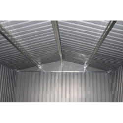 Abri de jardin métal 13m² anthracite + kit d'ancrage X-METAL