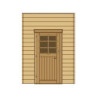 Paroi latérale avec porte pour carport en bois traité - SOLID