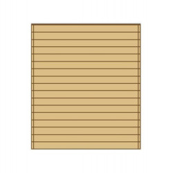Paroi frontale pleine 210cm pour carport en bois traité - SOLID