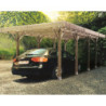 Carport modulable en bois traité autoclave 3x5x2,6m - SOLID