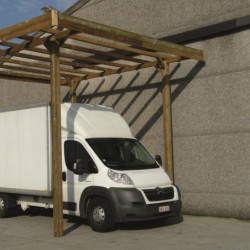 Carport modulable Camping car en bois traité 3x5x4,22m - SOLID