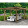 Carport modulable en bois traité autoclave 4x5x2,5m - SOLID