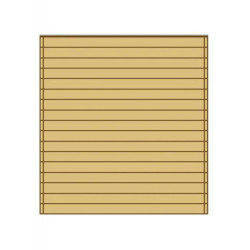 Paroi frontale pleine 270cm pour carport en bois traité - SOLID