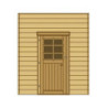 Paroi frontale simple porte 270cm - Carport en bois traité SOLID