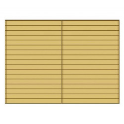 Paroi frontale pleine 390cm pour carport en bois traité - SOLID
