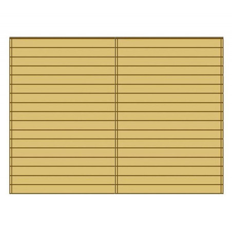 Paroi frontale pleine 390cm pour carport en bois traité - SOLID