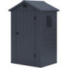 Petit abri de jardin plastique anthracite 134x104cm Jôbu