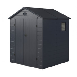 Abri de jardin plastique anthracite 190x192cm Jôbu