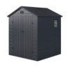 Abri de jardin plastique anthracite 190x192cm Jôbu