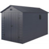 Abri de jardin plastique anthracite 190x368cm Jôbu