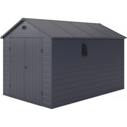 Abri de jardin plastique anthracite 242x368cm Jôbu