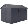 Abri de jardin plastique anthracite 242x368cm Jôbu