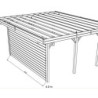 Paroi frontale pleine 480cm pour carport en bois traité - SOLID