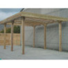 Carport modulable Camping car en bois traité 6x5x4m - SOLID
