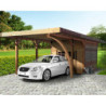 Carport configuré en bois traité autoclave 7x4x2,62m - SOLID