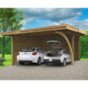 Carport configuré en bois traité autoclave 6x5x2,5m SOLID