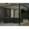 Toit de terrasse en aluminium gris 3x3m Couv’Terrasse® E Store