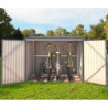 Abri pour 4 vélos acier gris 4,02m² avec rails Chalet et Jardin