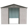 Abri de jardin métal WoodTouch beige 14m²,  kit d'ancrage X-METAL