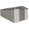 Abri de jardin métal WoodTouch beige 14m²,  kit d'ancrage X-METAL