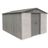 Abri de jardin métal WoodTouch beige 9m²,  kit d'ancrage X-METAL