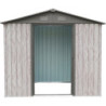 Abri de jardin métal WoodTouch beige 4m²,  kit d'ancrage X-METAL