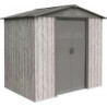 Abri de jardin métal WoodTouch beige 3m²,  kit d'ancrage X-METAL