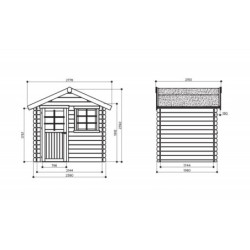 Abri de jardin en bois massif 28mm Laval 4,71m²  - SOLID