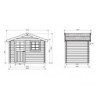 Abri de jardin en bois massif 28mm avec porte Saran 5,9m² SOLID