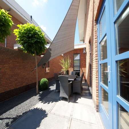 Voile d'ombrage triangulaire 90° 400x400x570cm anthracite