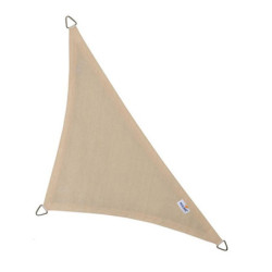 Voile d'ombrage triangulaire 90° 400x400x570cm crème