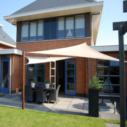 Voile d'ombrage triangulaire 500x500x500cm sable