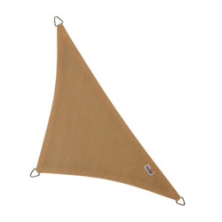 Voile d'ombrage triangulaire 90°couleur sable 500x500x710cm Coolfit